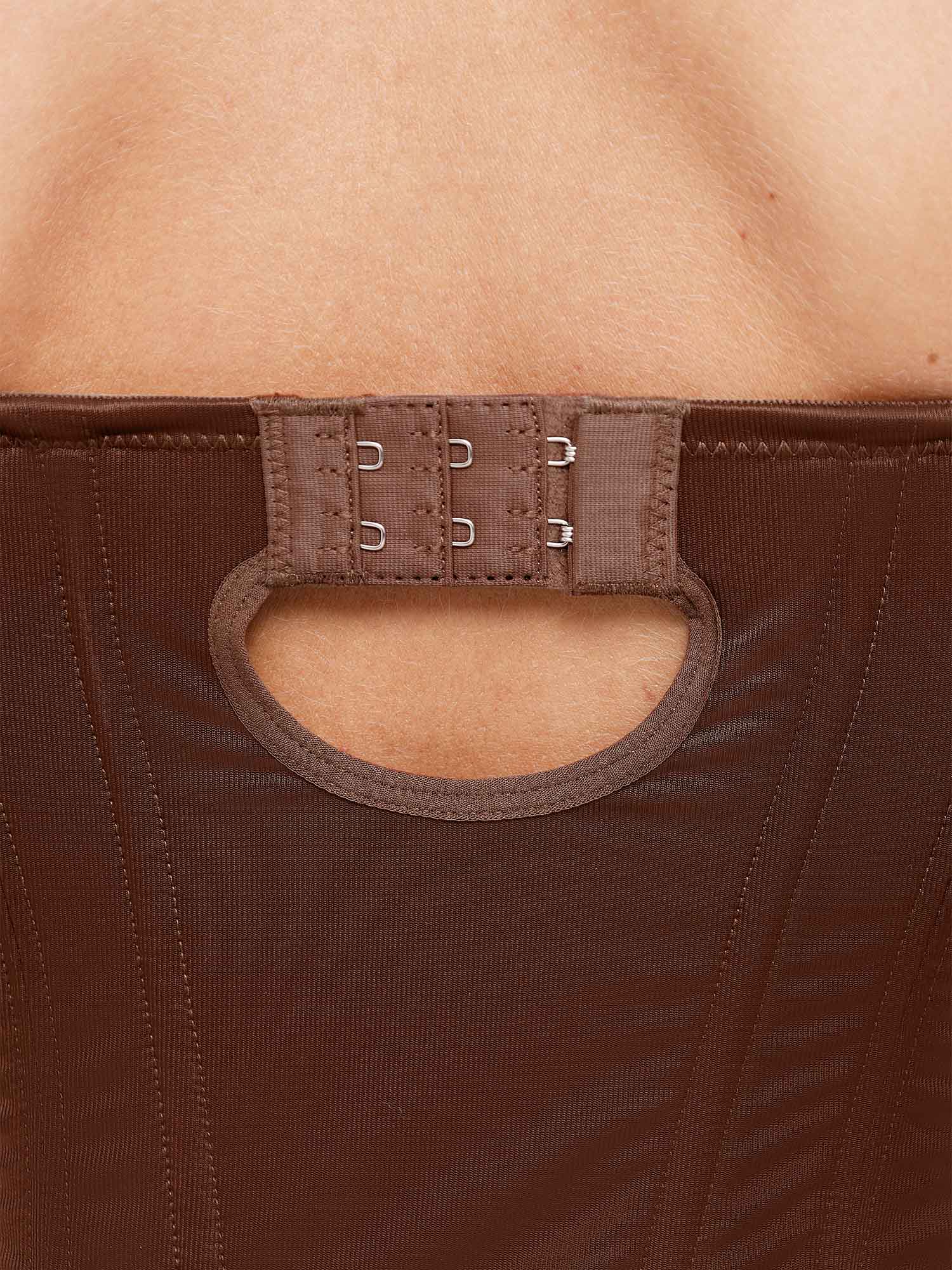 Deep V-Neck Shaping Thong Bodysuit - Auxieswear