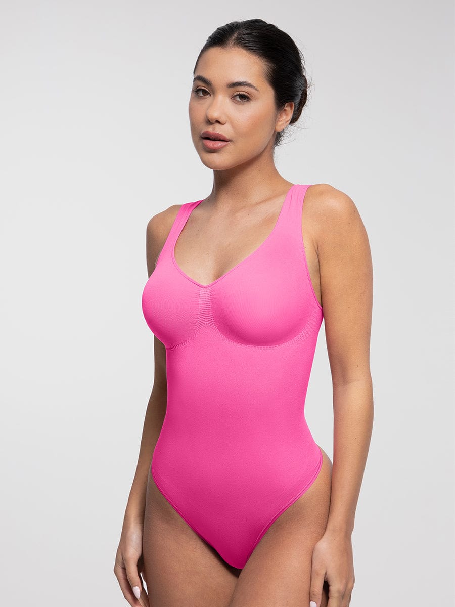 Wide Straps Bust and Waist Control Bodysuit - Auxieswear