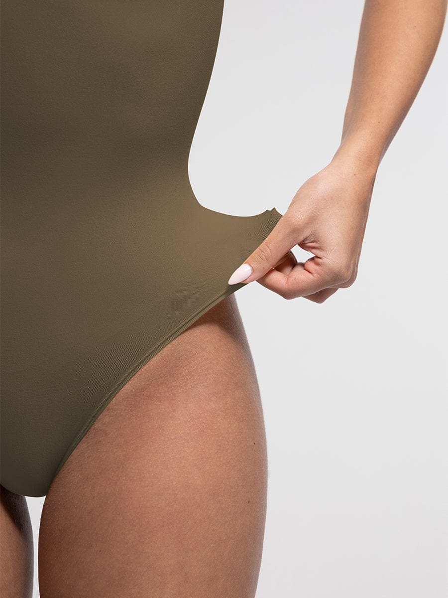 Wide Straps Bust and Waist Control Bodysuit - Auxieswear