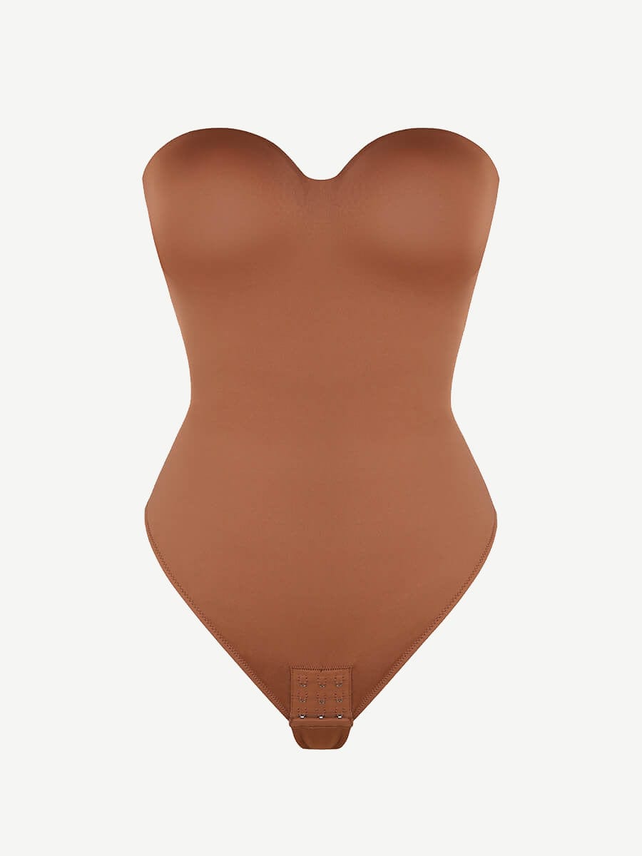 Waist & Abdomen Shaping Bodysuit With Removable Straps - Auxieswear