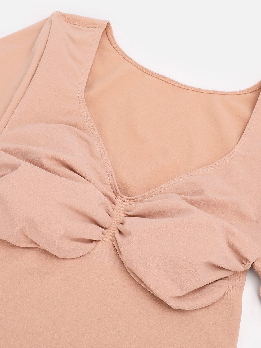 Long Sleeve Chest & Tummy Control Bodysuit - Auxieswear