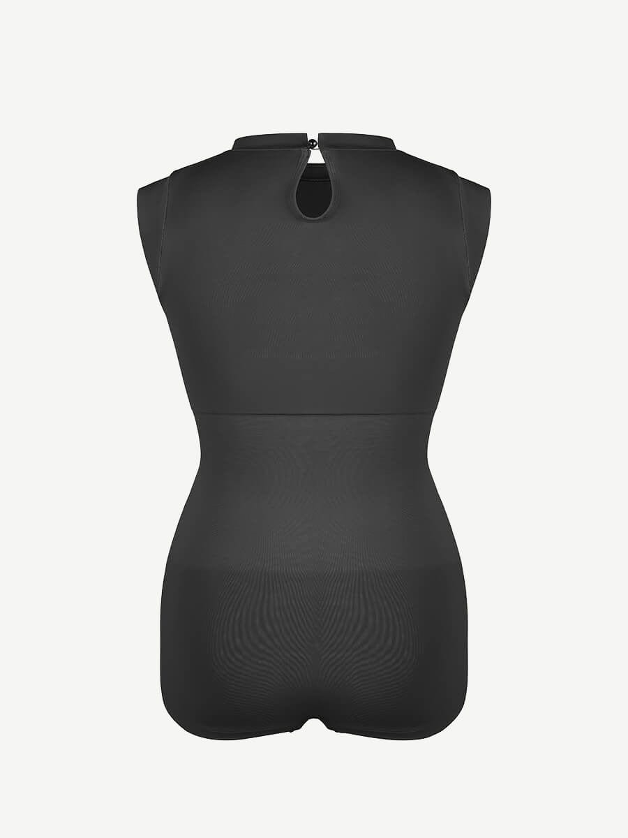 Cap Sleeve Waist & Abdomen Shaping Bodysuit - Auxieswear