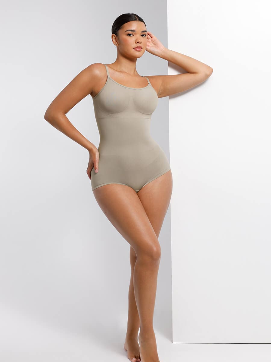 Panty Style Waist and Abdomen Shaping Bodysuit - Auxieswear