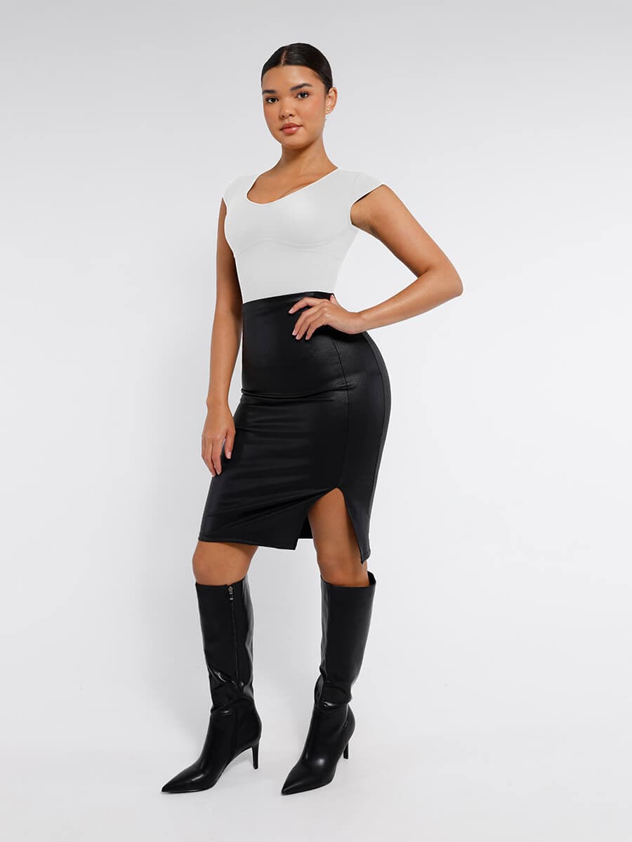 Deep V Waist & Abdomen Shaping Bodysuit - Auxieswear