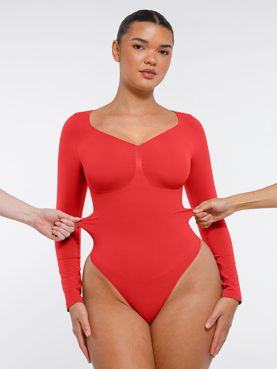 Long Sleeve Chest & Tummy Control Bodysuit