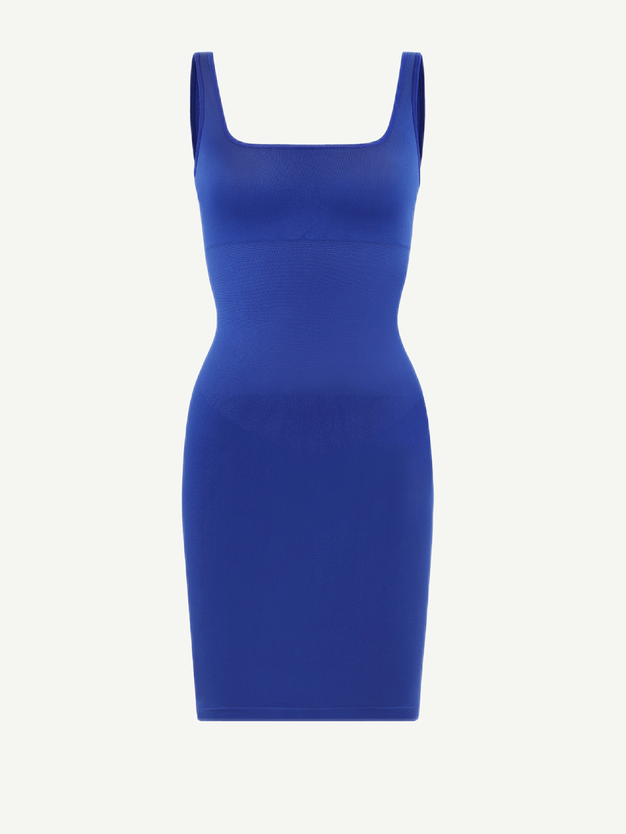 Square Neck Snatched Body Shaping Dress - Auxieswear