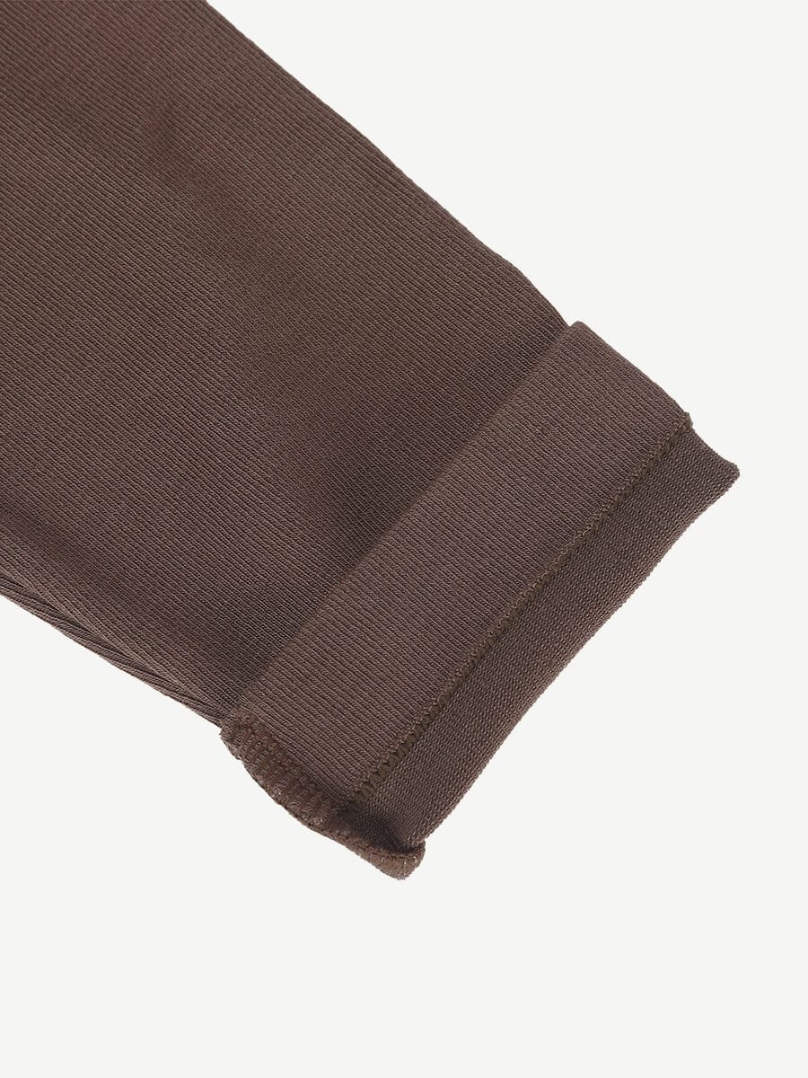 Long Sleeve Scoop Neckline Versatile Bodysuit - Auxieswear