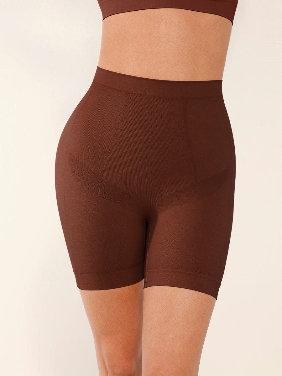 Seamless Mid-Waist Tummy Control Thigh Slimmer - Auxieswear