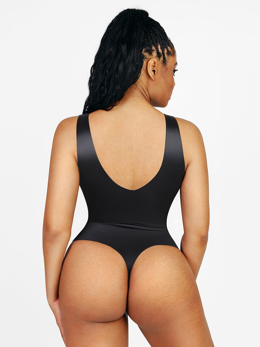 Deep V-neck Waist & Abdomen sculpting Bodysuit - Auxieswear