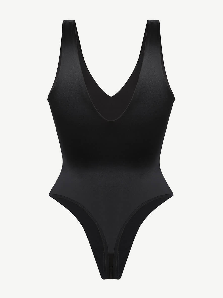 Deep V-neck Waist & Abdomen sculpting Bodysuit - Auxieswear