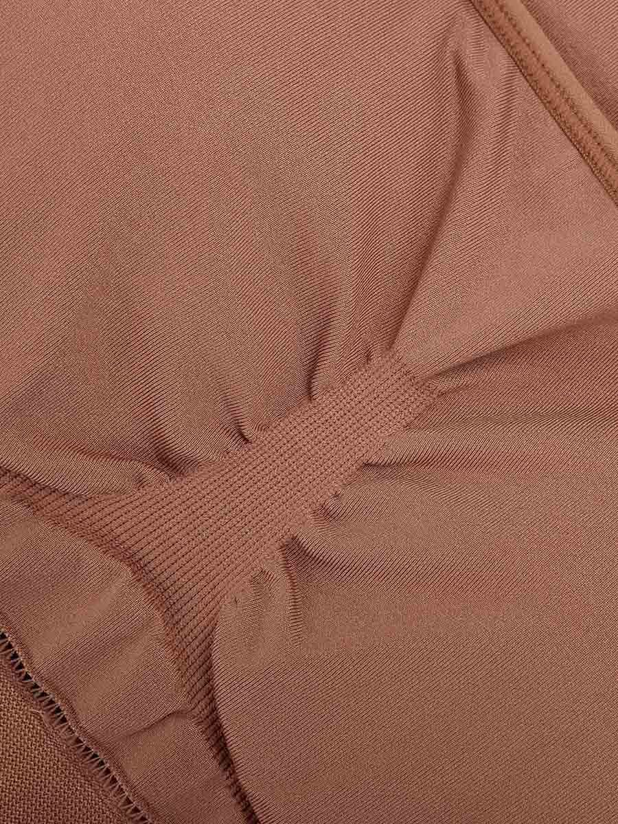 Waist Control Long Shaping Dress With Spaghetti Straps - Auxieswear