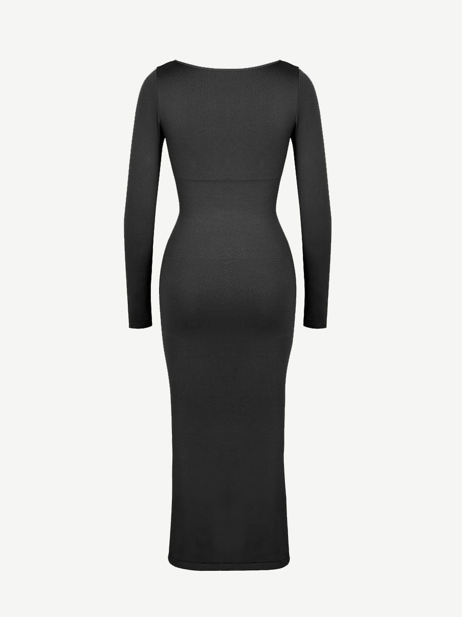 High Side Slit Bust & Tummy Shaping Dress - Auxieswear