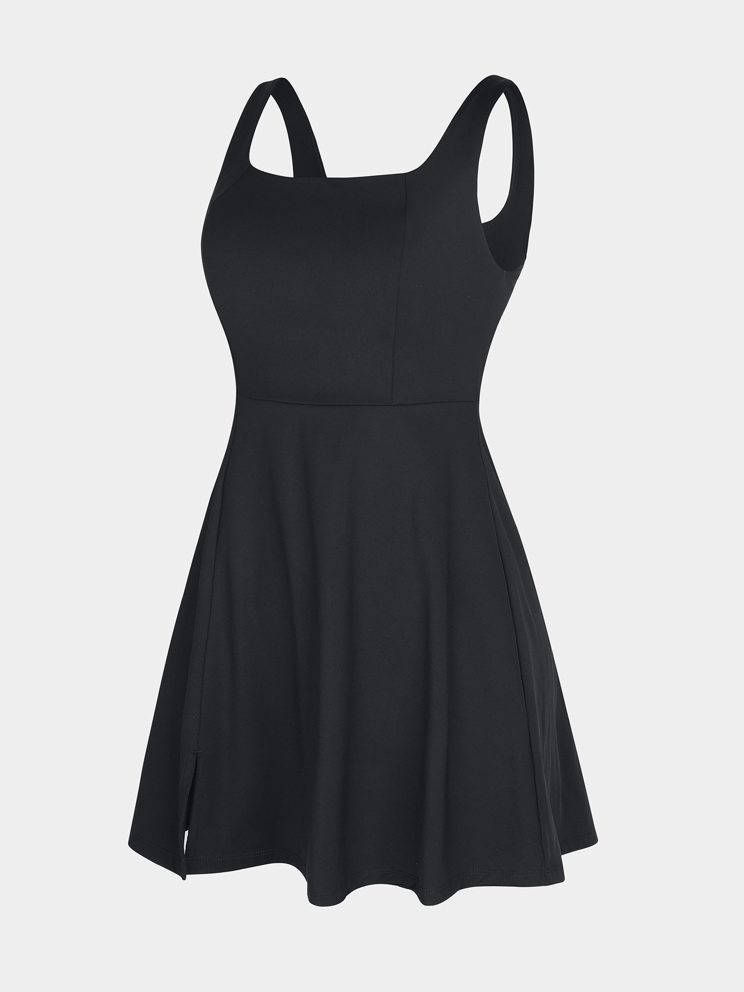 Mid-Thigh Waist Control Dress with Built-In Shorts - Auxieswear