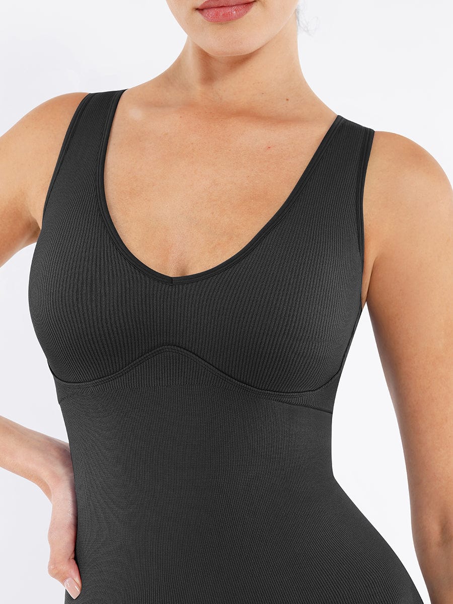 Sleeveless Midi Dress with Asymmetrical Ruffle Hem - Auxieswear