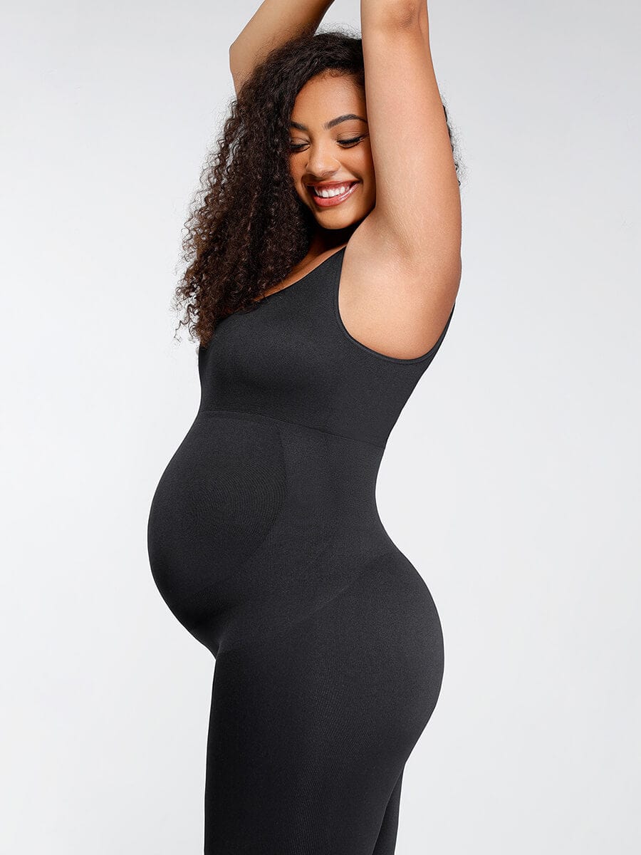 Back Lifting Abdominal Support Maternity Jumpsuit - Auxieswear