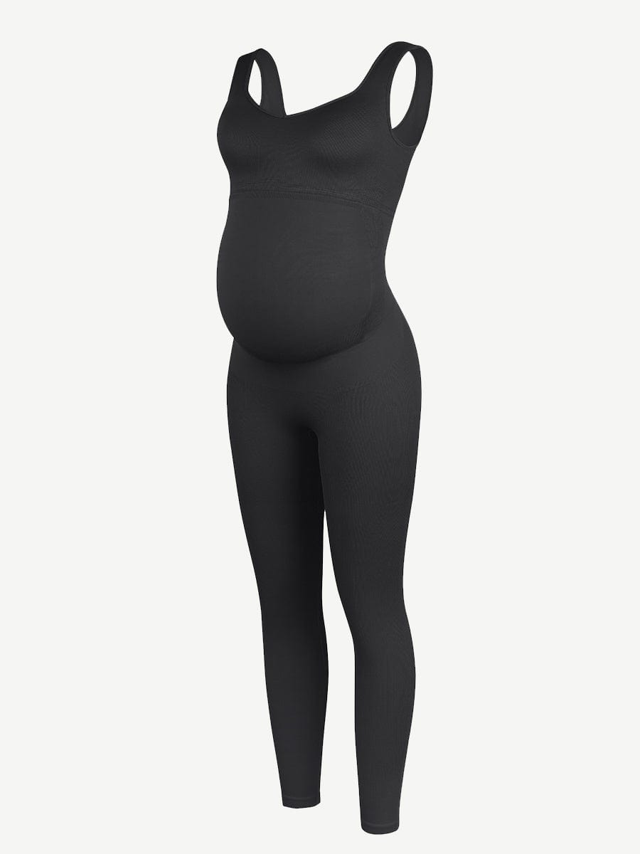 Back Lifting Abdominal Support Maternity Jumpsuit - Auxieswear