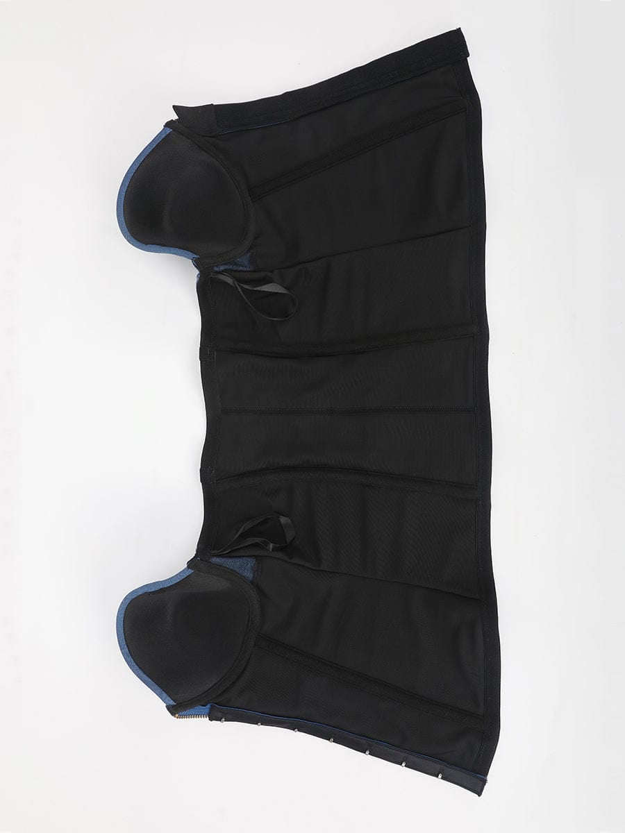 Denim-Style Waist Chincher with Adjustable Back Drawstring - Auxieswear