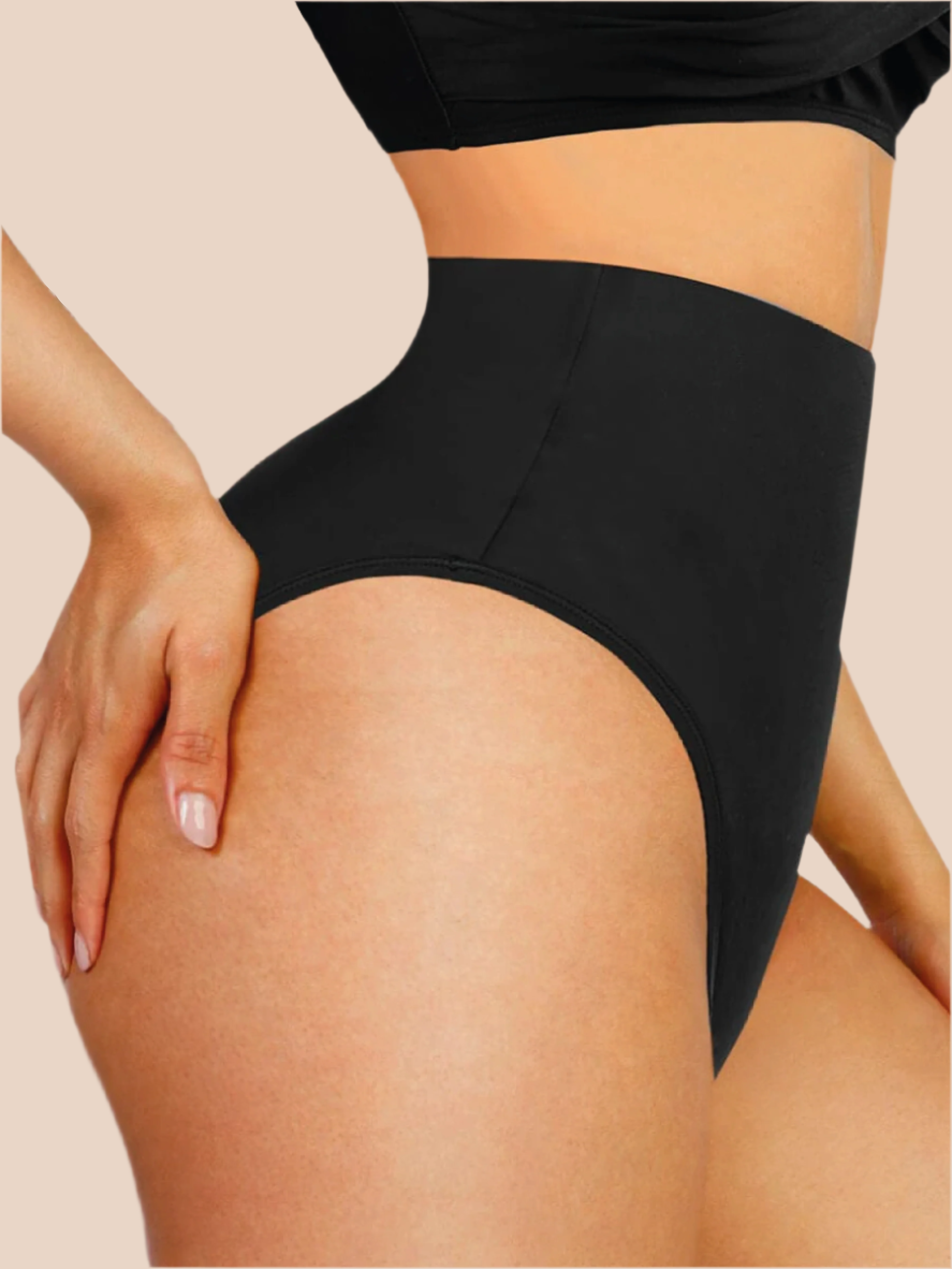 Sculpting High Waist One Piece Bikini Bottoms - Auxieswear