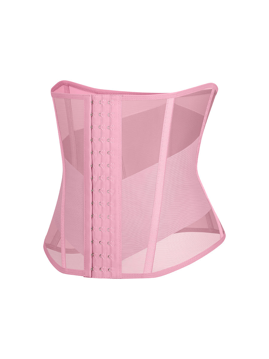 Breathable Mesh Waist Cincher with 7 Steel Bones & Adjustable Shaping