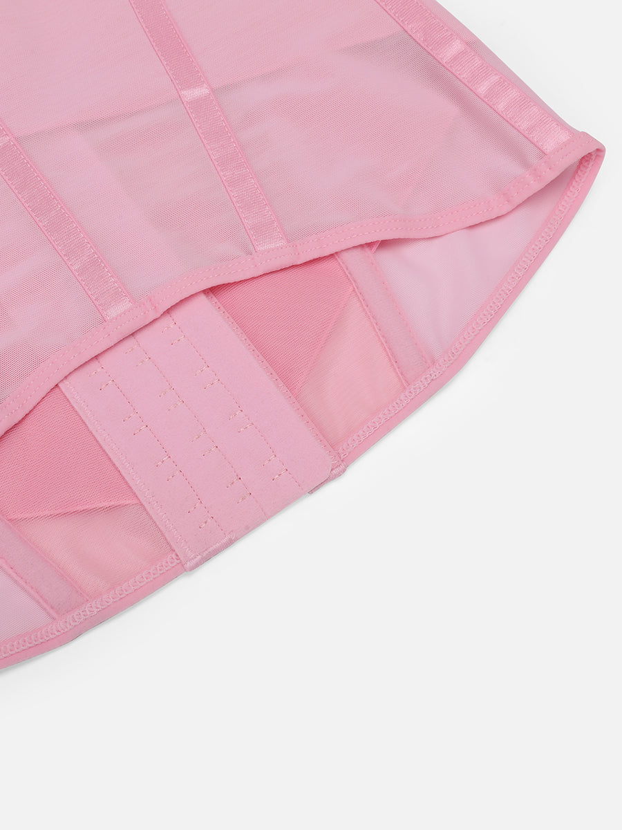 Breathable Mesh Waist Cincher with 7 Steel Bones - Auxieswear