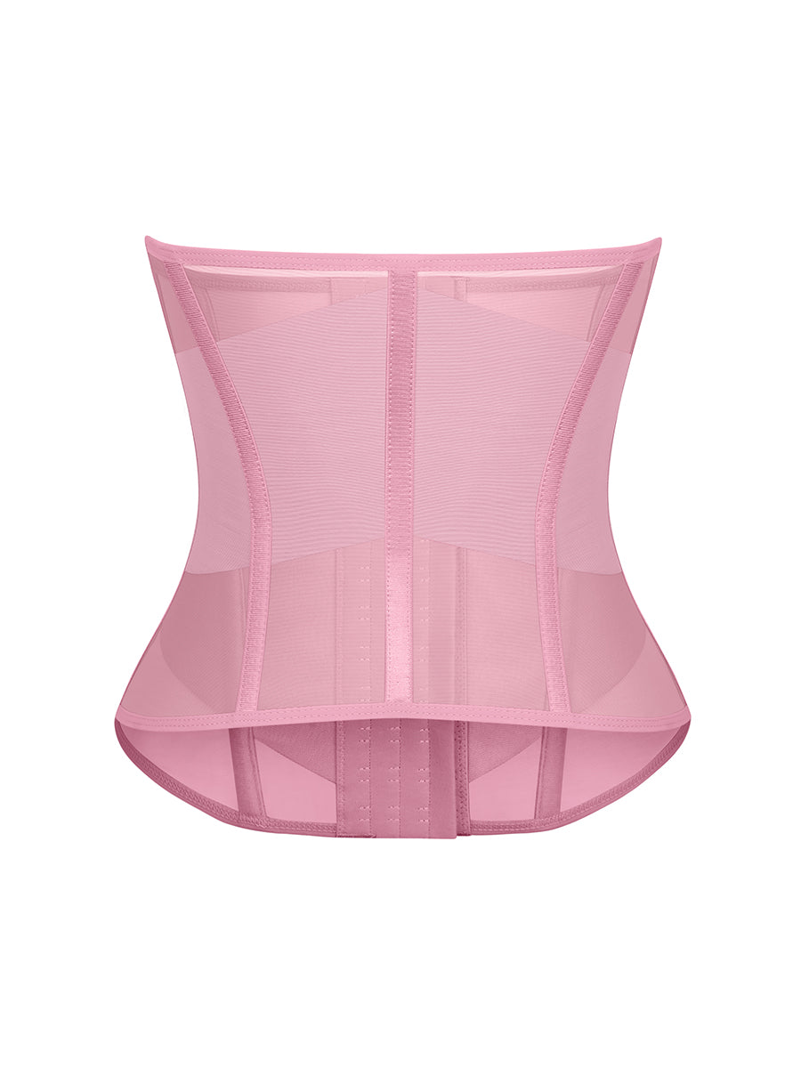 Breathable Mesh Waist Cincher with 7 Steel Bones - Auxieswear