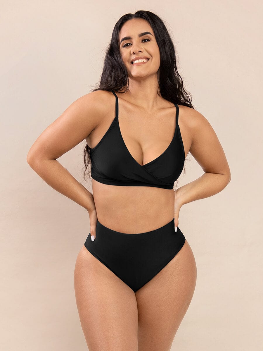 Sculpting High Waist One Piece Bikini Bottoms - Auxieswear