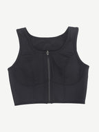 Front Zipper High Support Sports Top Bra