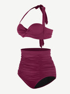Twist Knot Tankini Bra Top with Strappy Details