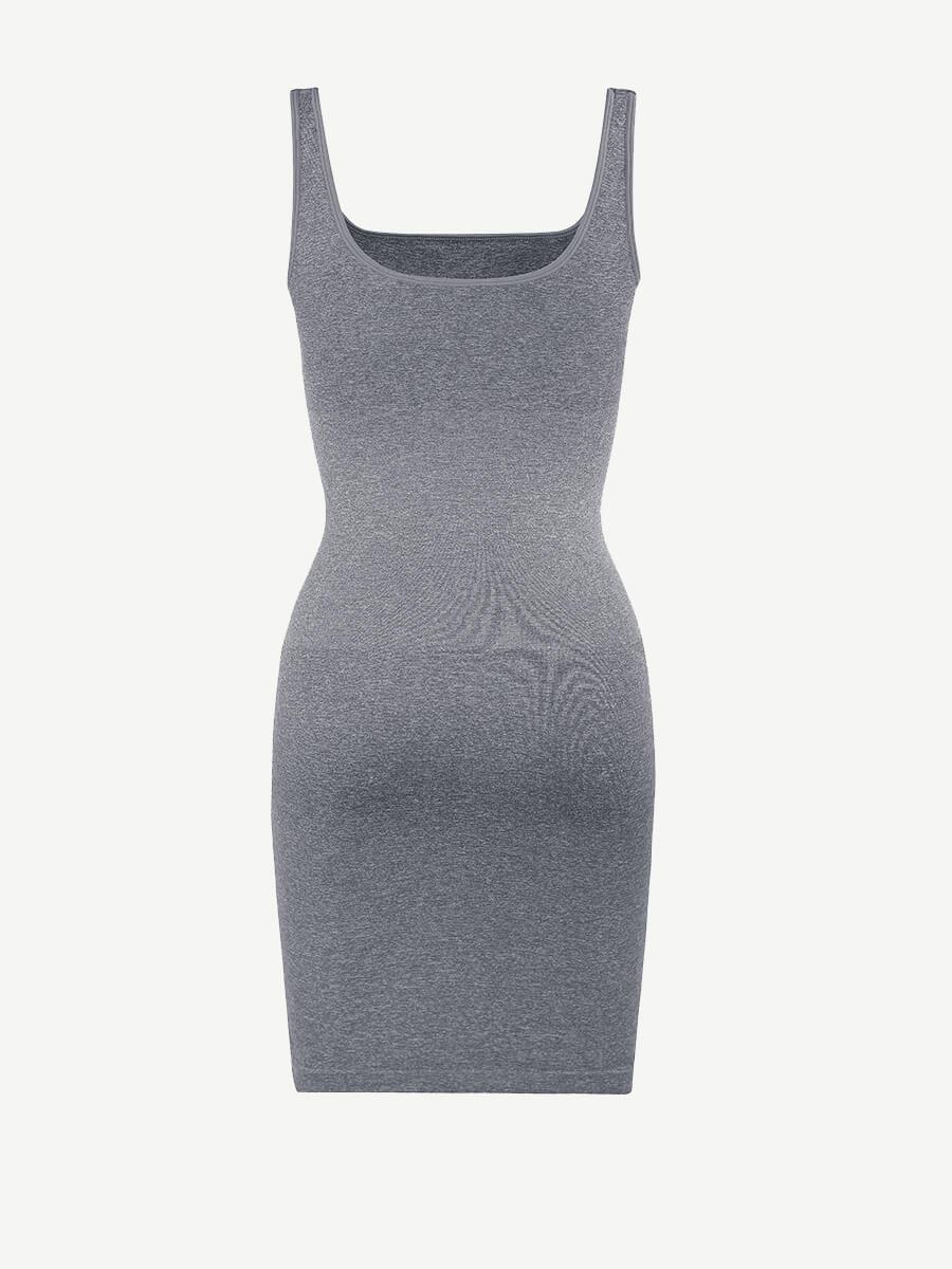Square Neck Snatched Body Shaping Dress - Auxieswear