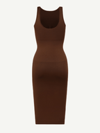 U-Back Body Shaping Midi Shapewear Dress