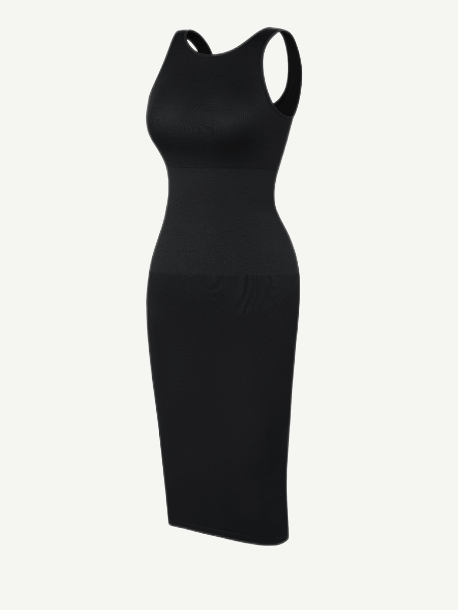 U-Back Body Shaping Midi Shapewear Dress - Auxieswear