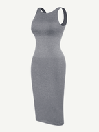 U-Back Body Shaping Midi Shapewear Dress