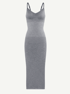 V-Neck Body Shaping Midi Dress