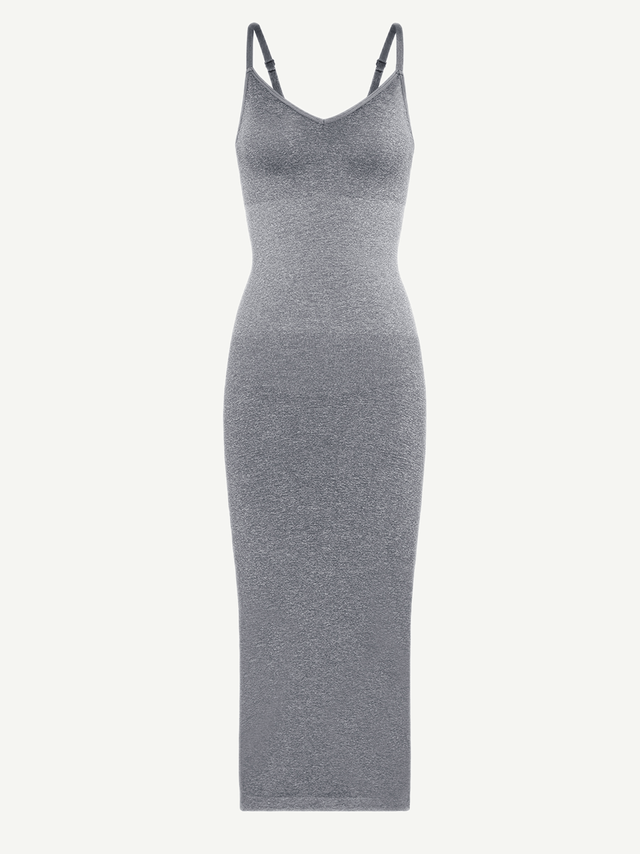 V-Neck Body Shaping Midi Dress - Auxieswear