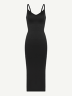 V-Neck Body Shaping Midi Dress