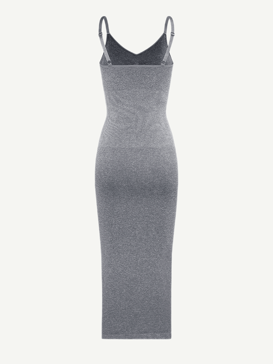 V-Neck Body Shaping Midi Dress - Auxieswear