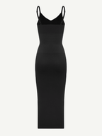 V-Neck Body Shaping Midi Dress