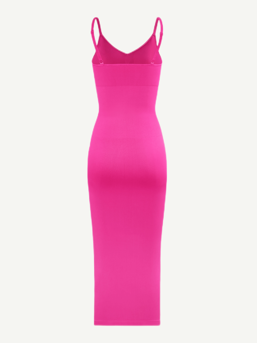 V-Neck Body Shaping Midi Dress