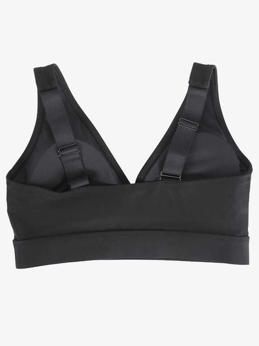 Bikini Top with Surplice Neck & Adjustable Straps