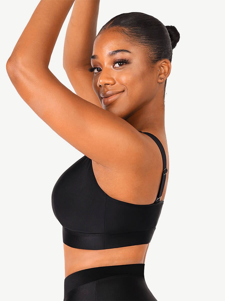 Bikini Top with Surplice Neck & Adjustable Straps - Auxieswear