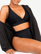 Bikini Top with Surplice Neck & Adjustable Straps