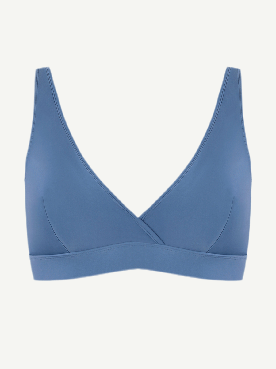 Bikini Top with Surplice Neck & Adjustable Straps