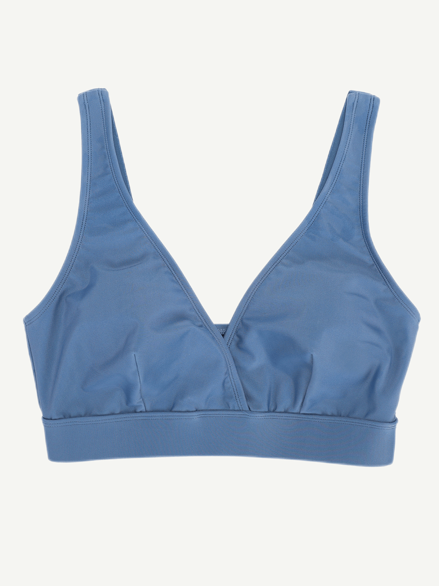 Bikini Top with Surplice Neck & Adjustable Straps - Auxieswear
