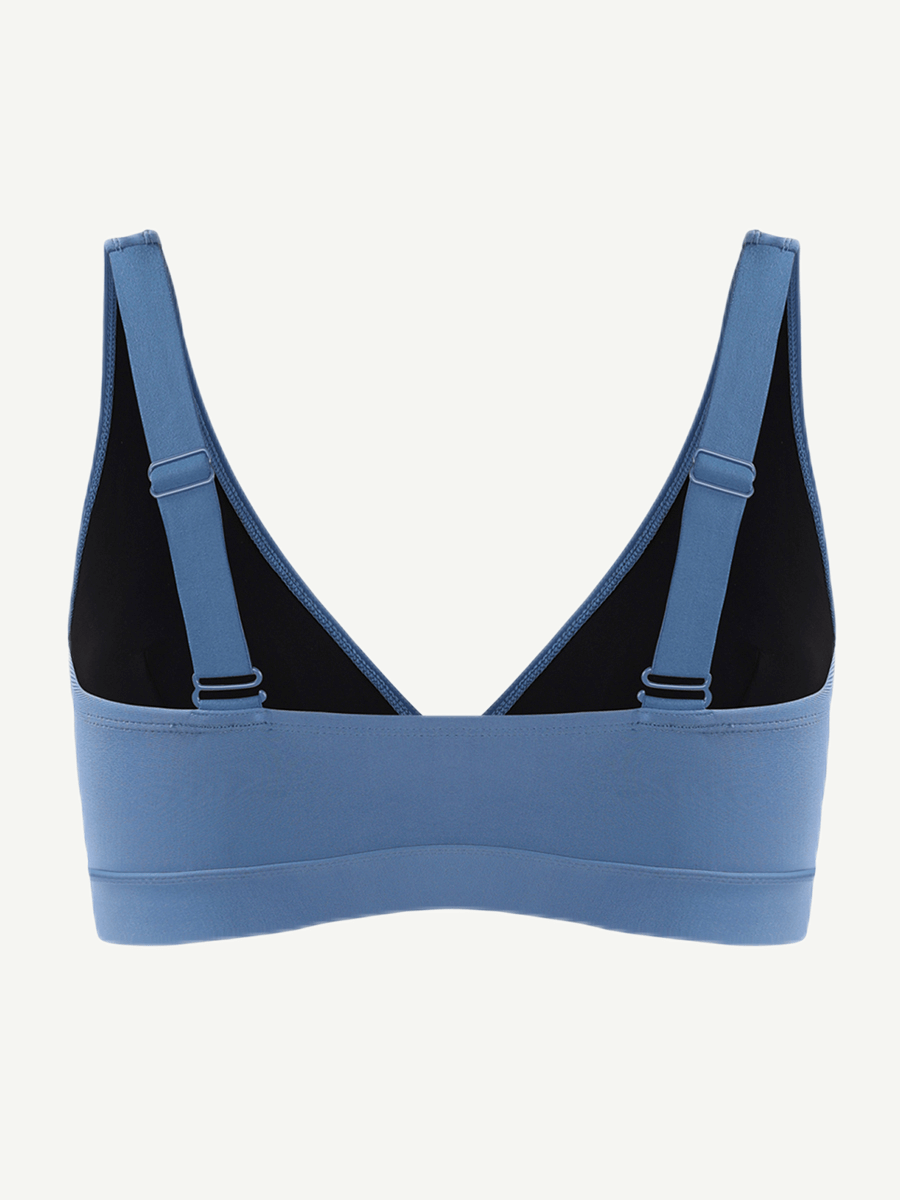 Bikini Top with Surplice Neck & Adjustable Straps