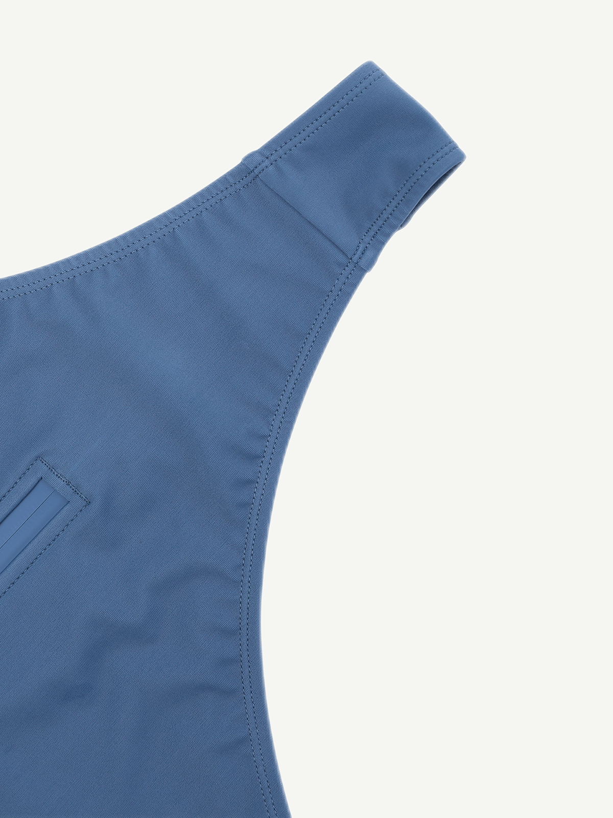 High-Waist Slimming Bikini Bottom with Waterproof Zip Line