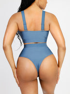 Bikini Top with Surplice Neck & Adjustable Straps