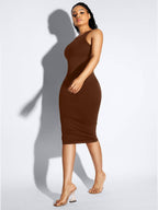 U-Back Body Shaping Midi Shapewear Dress