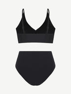 Cross Front One Piece Swimsuit Top with Adjustable Straps
