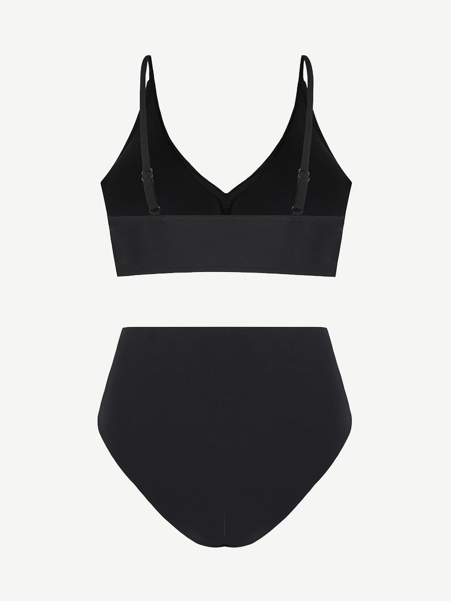 Cross Front One Piece Swimsuit Top with Adjustable Straps