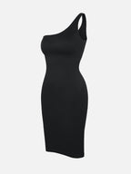 One-Shoulder Design Waist Sculpting Dress